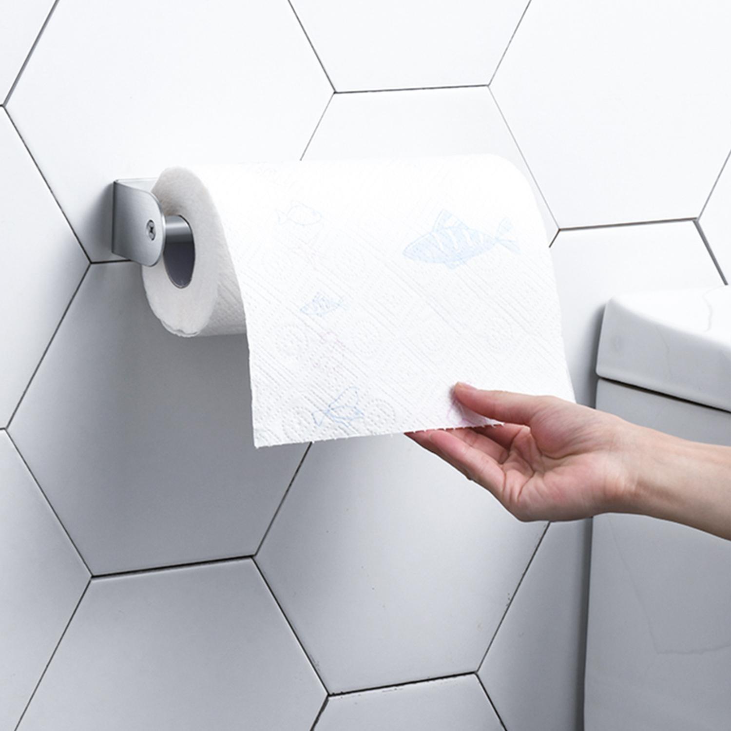 Giá đỡ khăn giấy bằng thép không gỉ, thích hợp gắn giấy ăn nhà bếp, giấy vệ sinh phòng tắm