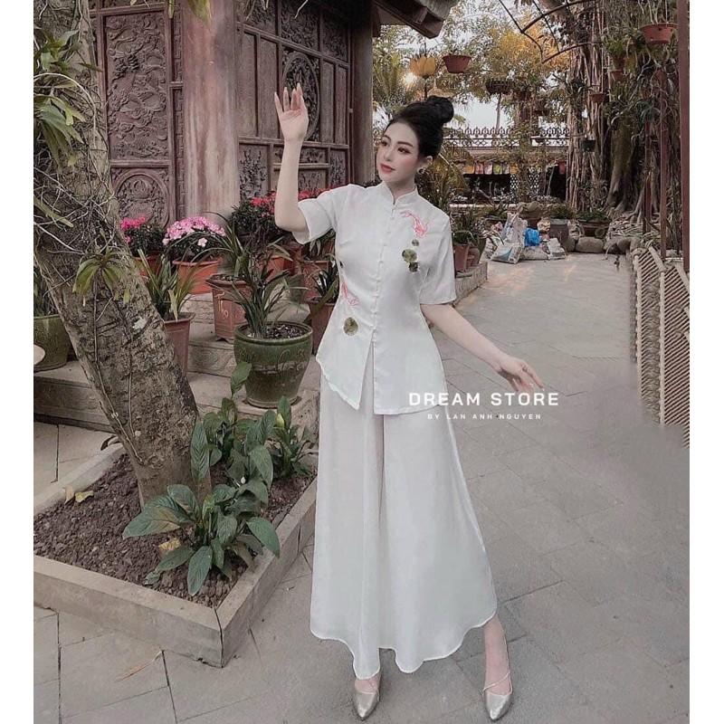 ĐỒ LAM ĐI CHÙA Mẫu Song Ngư Lụa Cao Cấp