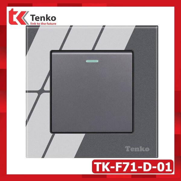 Công Tắc Mặt Kính Cường Lực Chống Va Đập - Chống Xước Cao Cấp Tenko TK-F71-D-01 Màu Xanh Mint