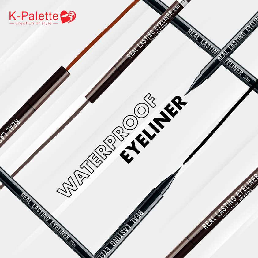 Bút Kẻ Viền Mắt Nhật Bản K-Palette Eyeliner 24h WP, Siêu Mảnh, Siêu Mịn, Sắc Nét, Nhanh Khô, Chống Nước, Không Lem, Bền Màu