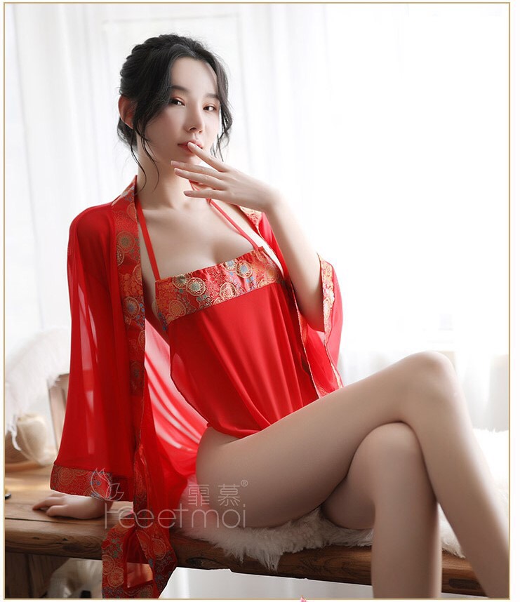 Choàng ngủ kèm bộ yếm cosplay cổ trang gợi cảm TK1986