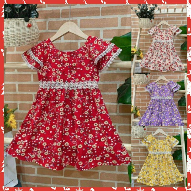 Váy lụa hoa nhí dễ thương cho bé gái - Váy đầm bé gái