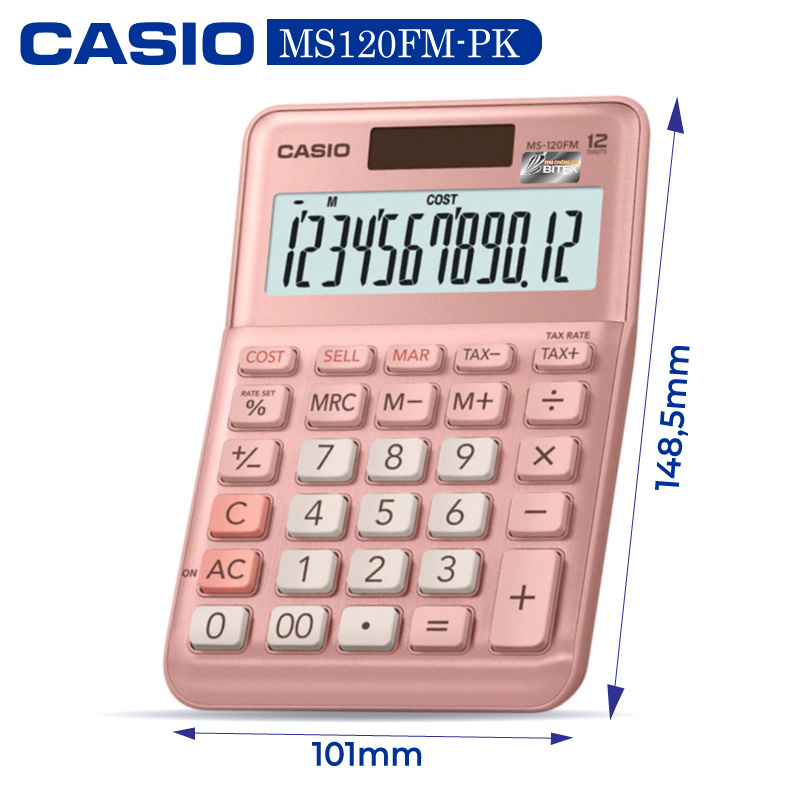 Máy tính Casio MS-120FM, Bảo hành 7 năm - Hàng chính hãng Bitex