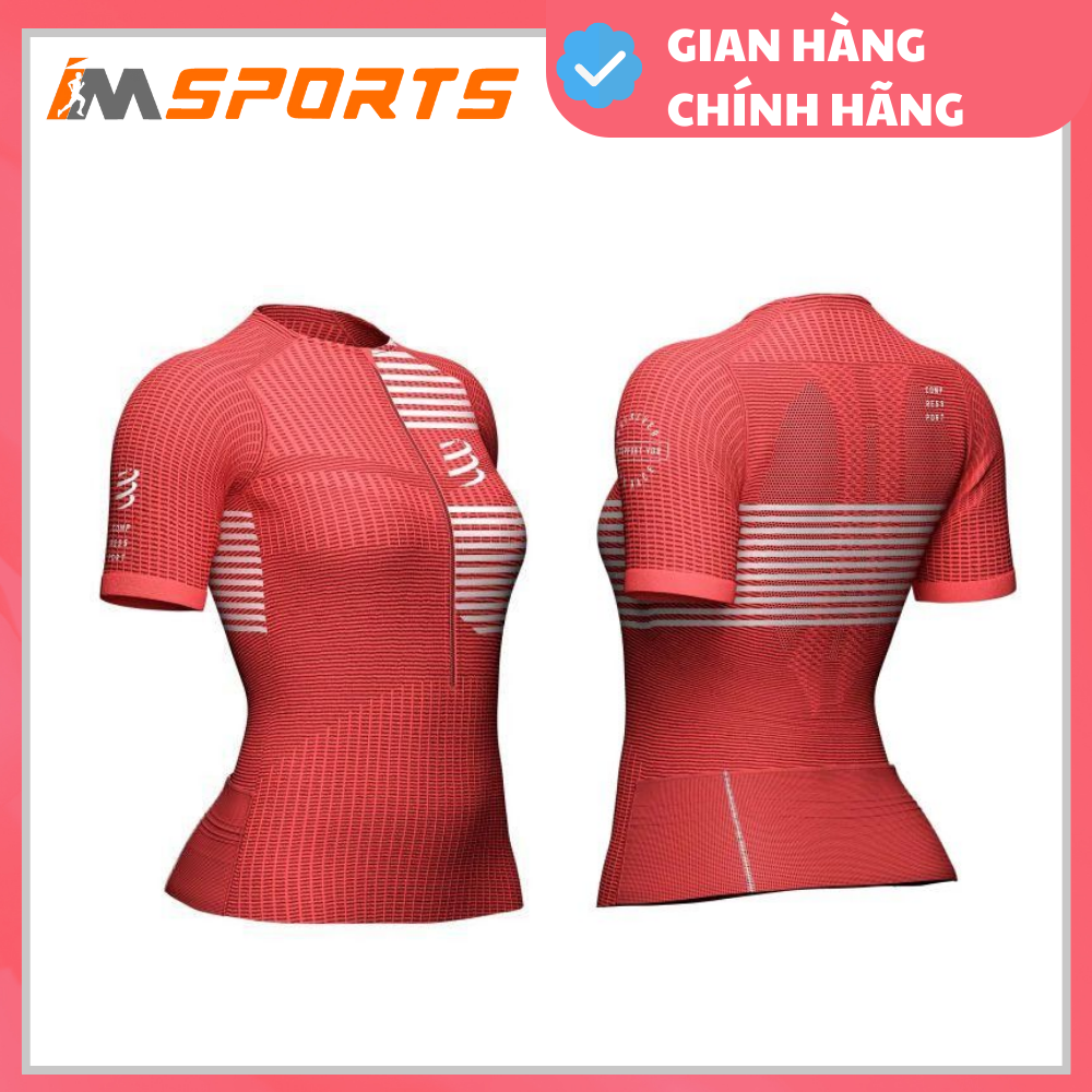 ÁO TRI NỮ COMPRESSPORT TRI POSTURAL SS TOP W - CORAL