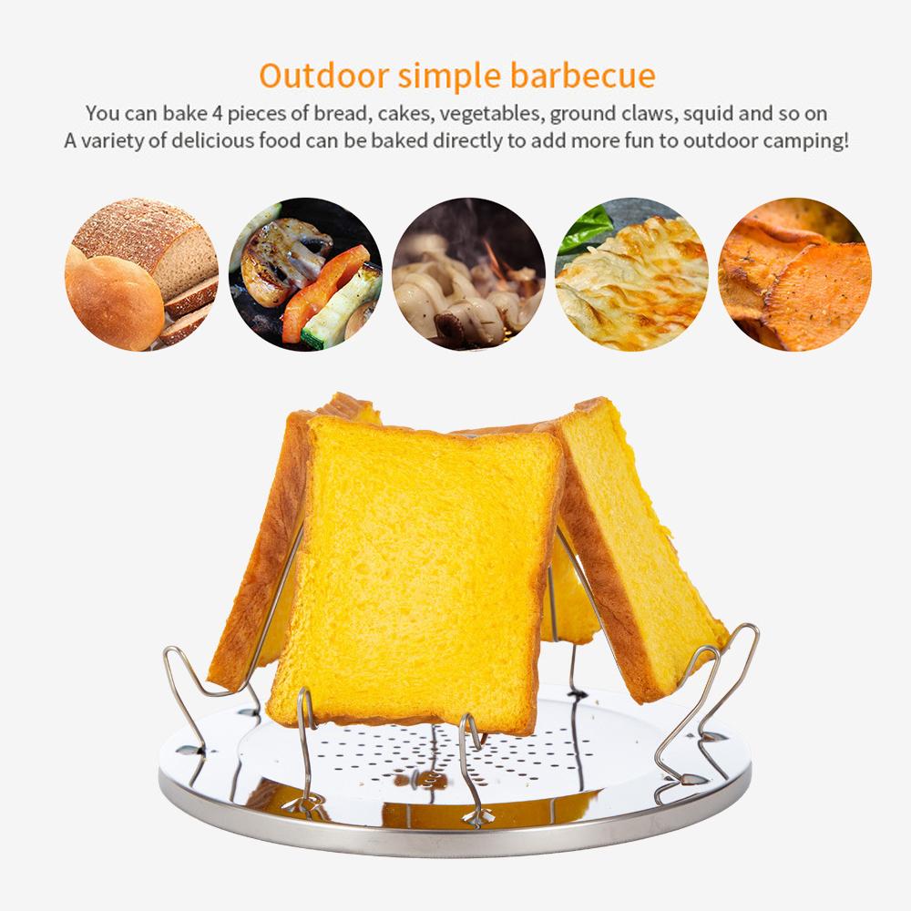 Bếp Cắm Trại Nướng Bánh Mì Bằng Thép Không Gỉ