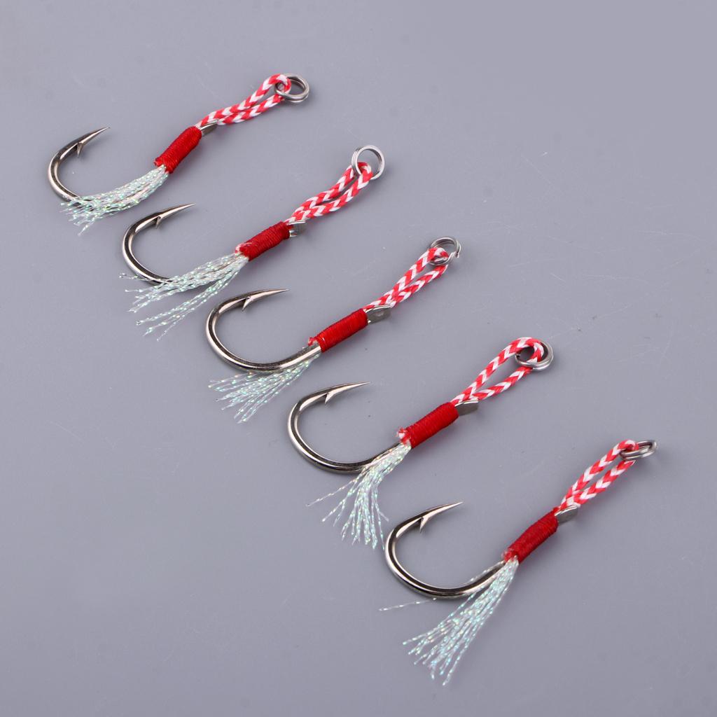 5 Cái Carbon Thép Hỗ Trợ Móc Câu Cá Jig Móc Mồi Sống