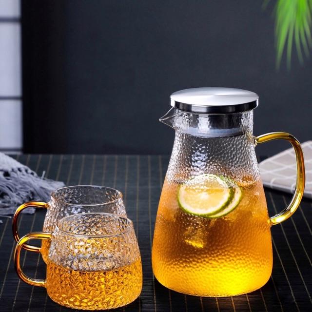 Bình thuỷ tinh sần, dày dặn chịu nhiệt tốt