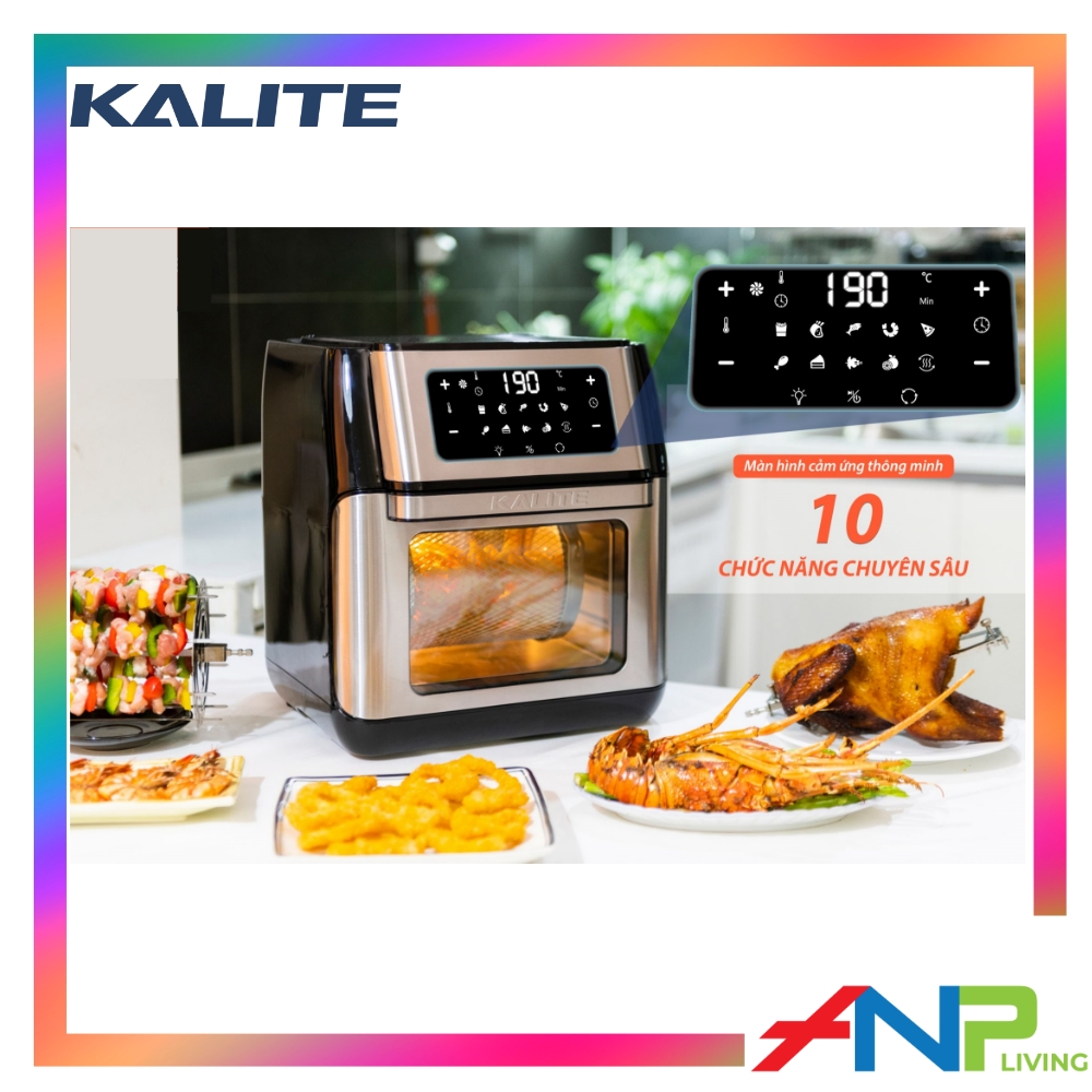 Nồi chiên không dầu kiêm lò nướng Kalite Q10 (12 Lít - 1800w) - Hàng Chính Hãng