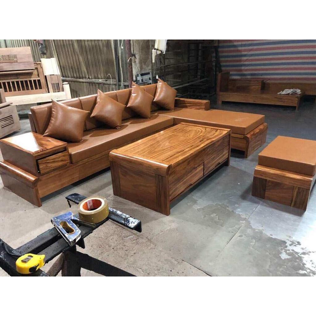 bộ sofa góc, gỗ sồi nga- Đồ Gỗ Bình Long 0388639288