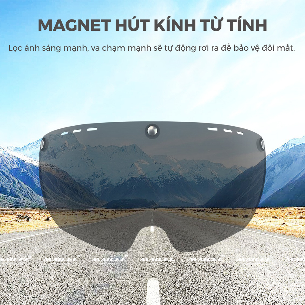 Mũ Bảo Hiểm Đạp Xe CYCLAMI HX-06K PRO với Kính Gió Từ Tính Nhựa ABS/PC cao cấp, lót EPS chống va đập, kính gió từ tính - Mai Lee