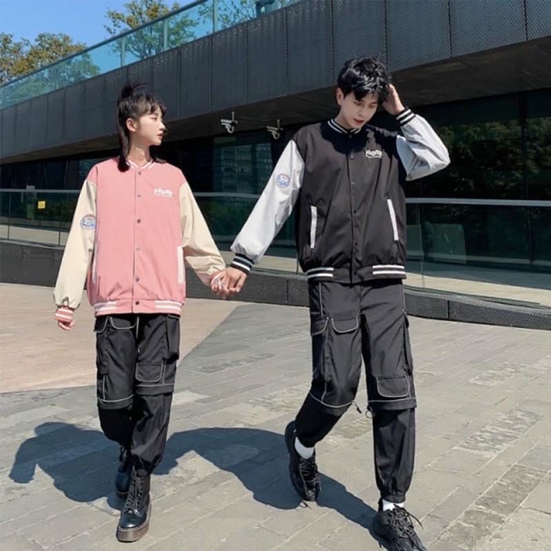 Áo Bomber Dù Bóng chày thêu BABE - Form chuẩn Unisex Nam Nữ Couple