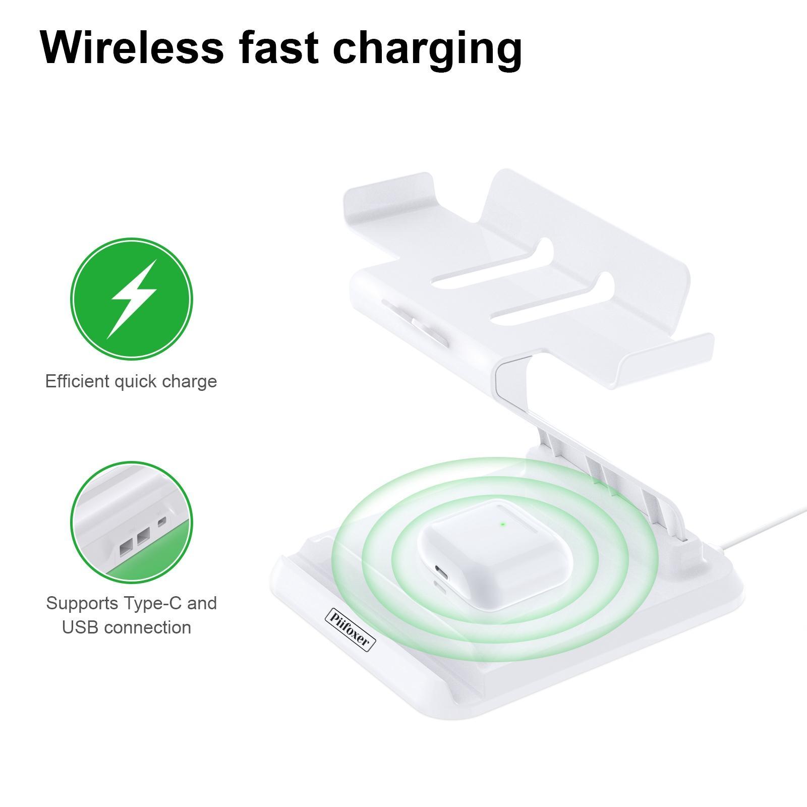 Display Stand Charging Dock for Quest 2, Spare Parts with USB C Charging Cable &amp; VR Charging Cable