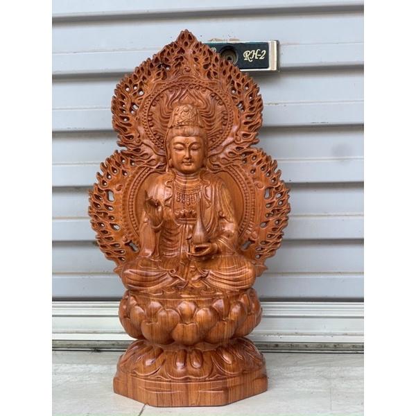 bộ tượng tam thánh bằng gỗ hương 50cm