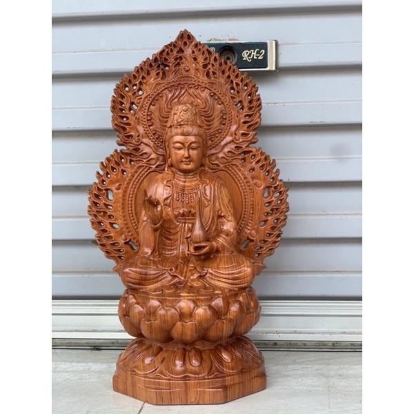 Bộ tượng tam thánh bằng gỗ hương 50cm