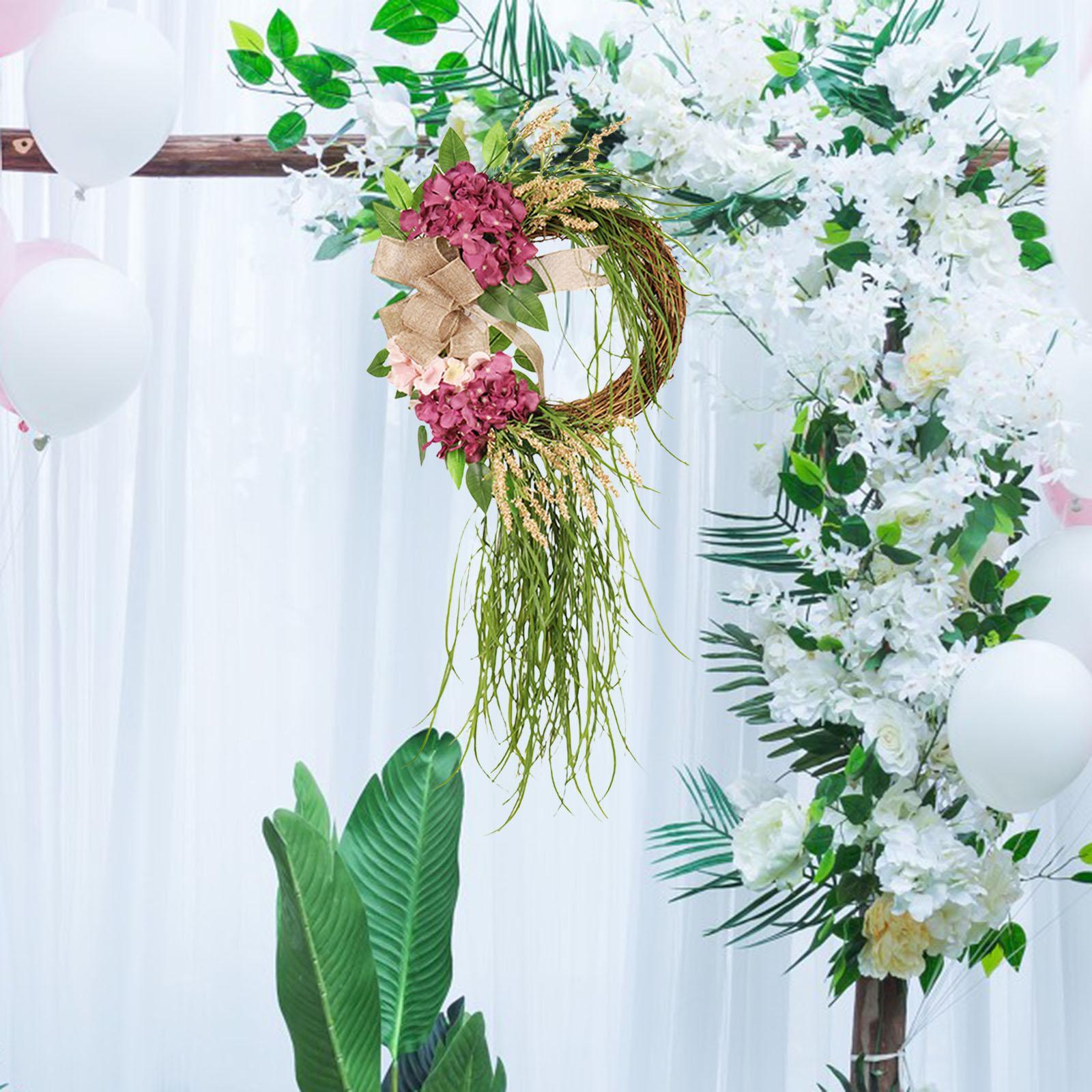 Artificial Flower Wreath Garland Front Door Hanging Thanksgiving Farmhouse