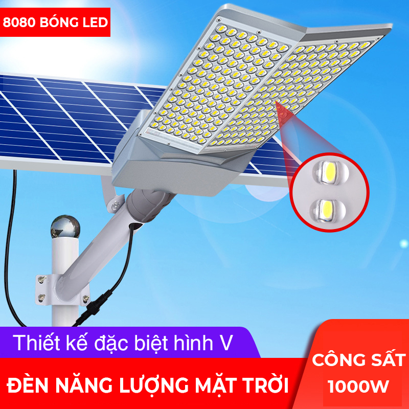 Đèn Năng Lượng Mặt Trời 1000W, đèn Cao áp hình V, siêu bền- K1528