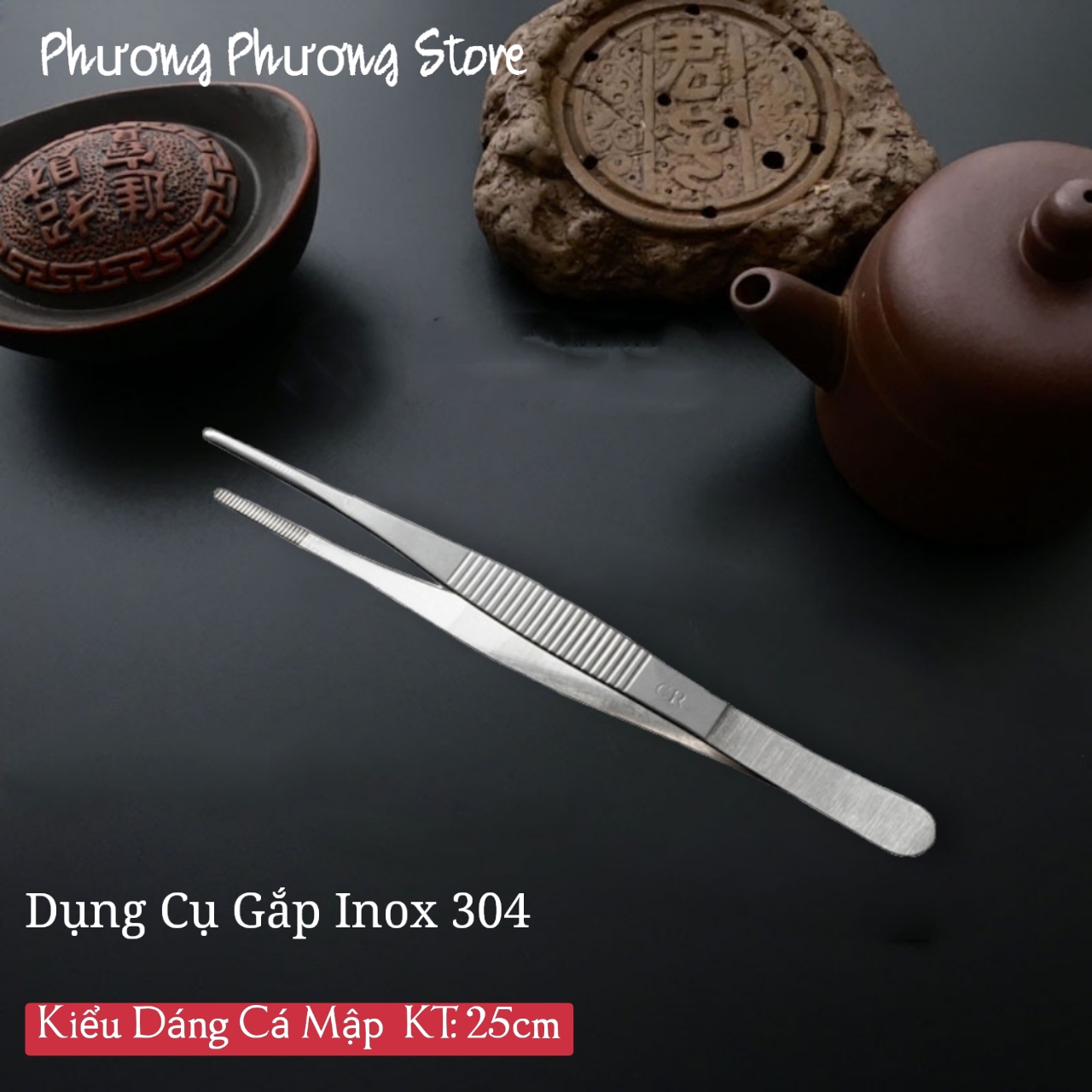 Gắp inox đồ trang trí món ăn đa năng