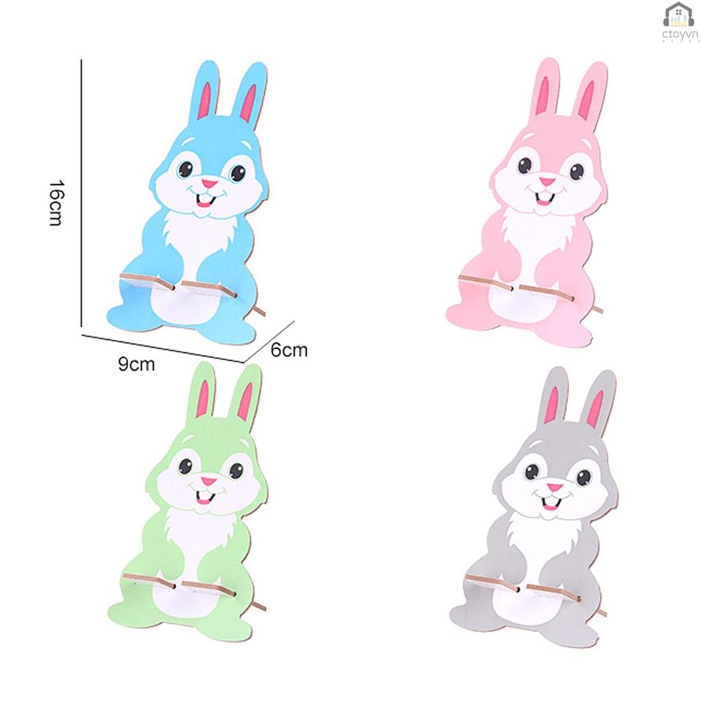 Giá đỡ điện thoại/máy tính bảng bằng gỗ hình chú thỏ dễ thương