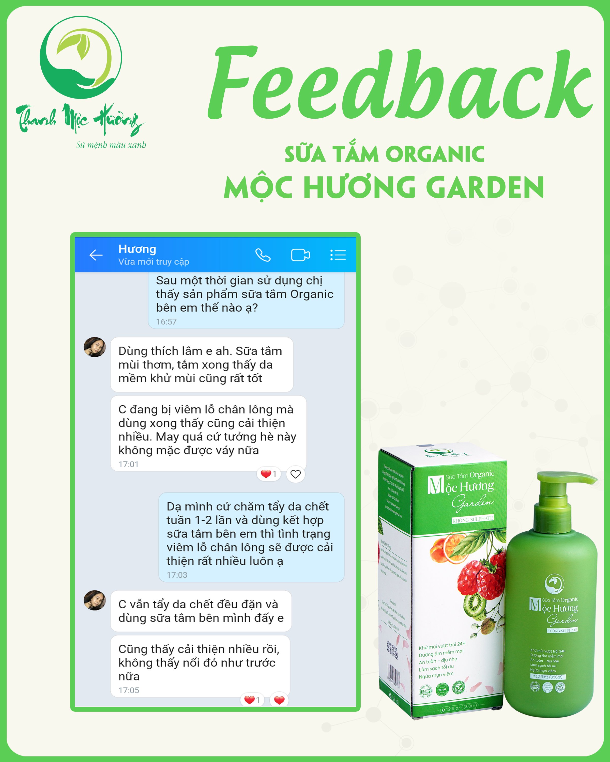 Sữa Tắm Organic Mộc Hương Garden Thuần Mộc