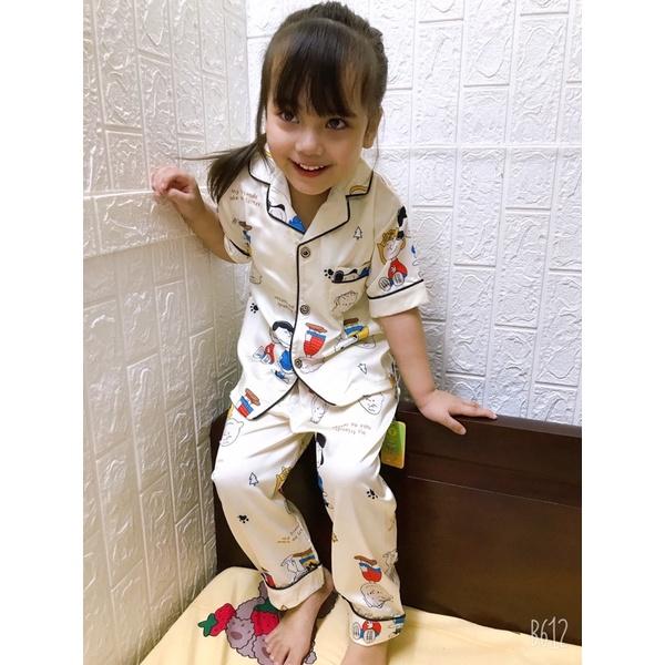 bộ pijama mặc nhà cộc tay quần dài bé trai/ bé gái hàng quảng châu cao cấp nhiều màu ( sz 10-20kg) kèm hình và video