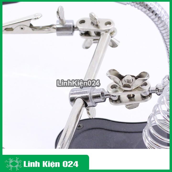 Kính Lúp Để Bàn MG16126 Có Tay Kẹp Có Đèn 4 Trong 1