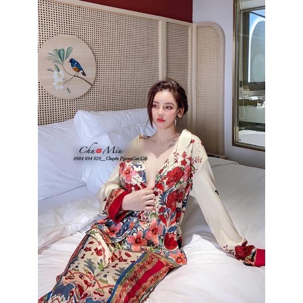 Bộ Pijama Lụa Latin Thiết Kế Cao Cấp