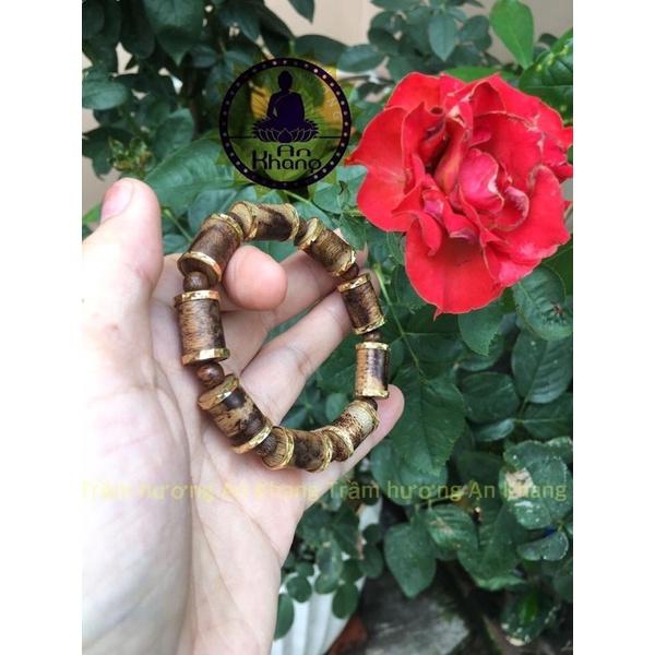Vòng tay trầm hương tốc bông tự nhiên