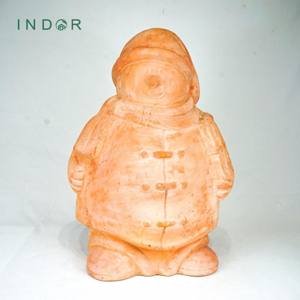 Tượng ông già tuyết big size chất liệu đất nung terracotta Tượng decor Noel Tượng trang trí nội ngoại thất