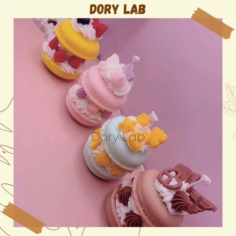 Nến Thơm Tạo Hình Bánh Macaron Tinh Dầu Thiên Nhiên - Dory Lab