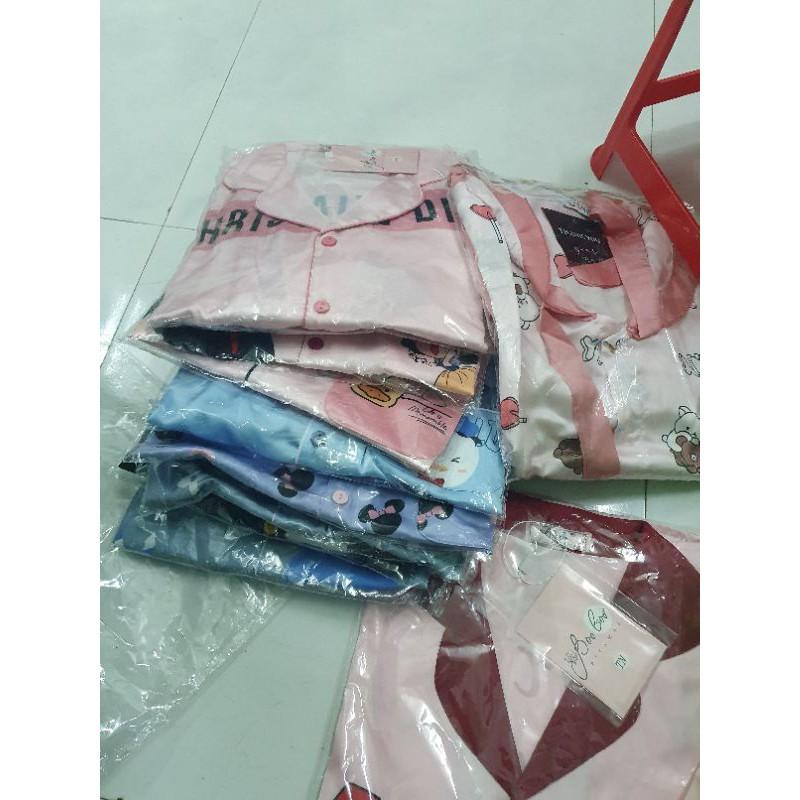 Đồ bộ pijama mặc nhà chất liệu latin cao cấp siêu mềm mịn như lụa Quảng Châu, hàng thiết kế