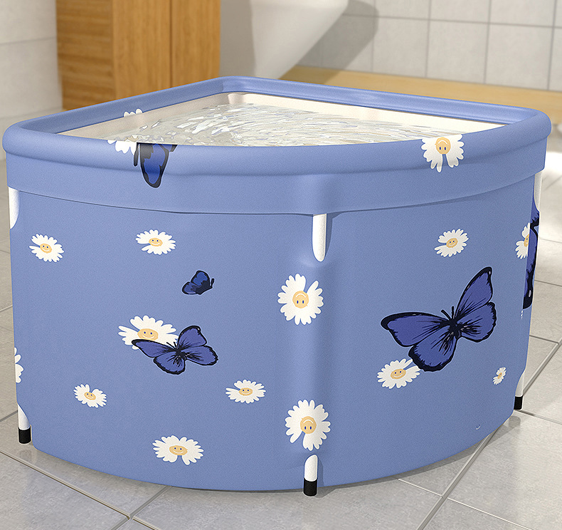 Bồn Tắm Gia Đình Hình Tam Giác Có Thể Đặt Góc Tường Spa Bathtub Có Thể Gập Gọn