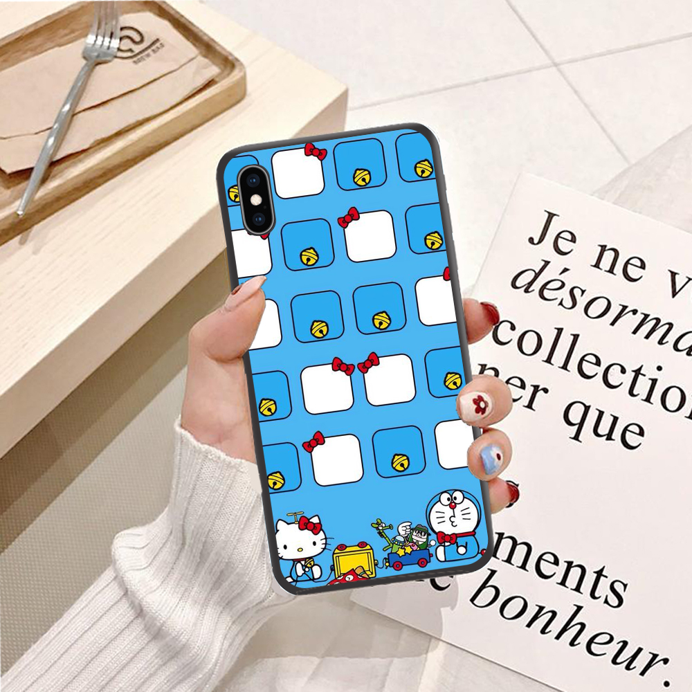 Ốp lưng điện thoại Iphone XS Max viền silicon dẻo TPU  hình Doremon Làm Duyên - Hàng chính hãng