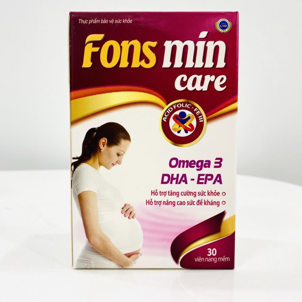 Bổ sung DHA, EPA, Vitamin và khoáng chất cho bà bầu - Fons Mincare 30 viên