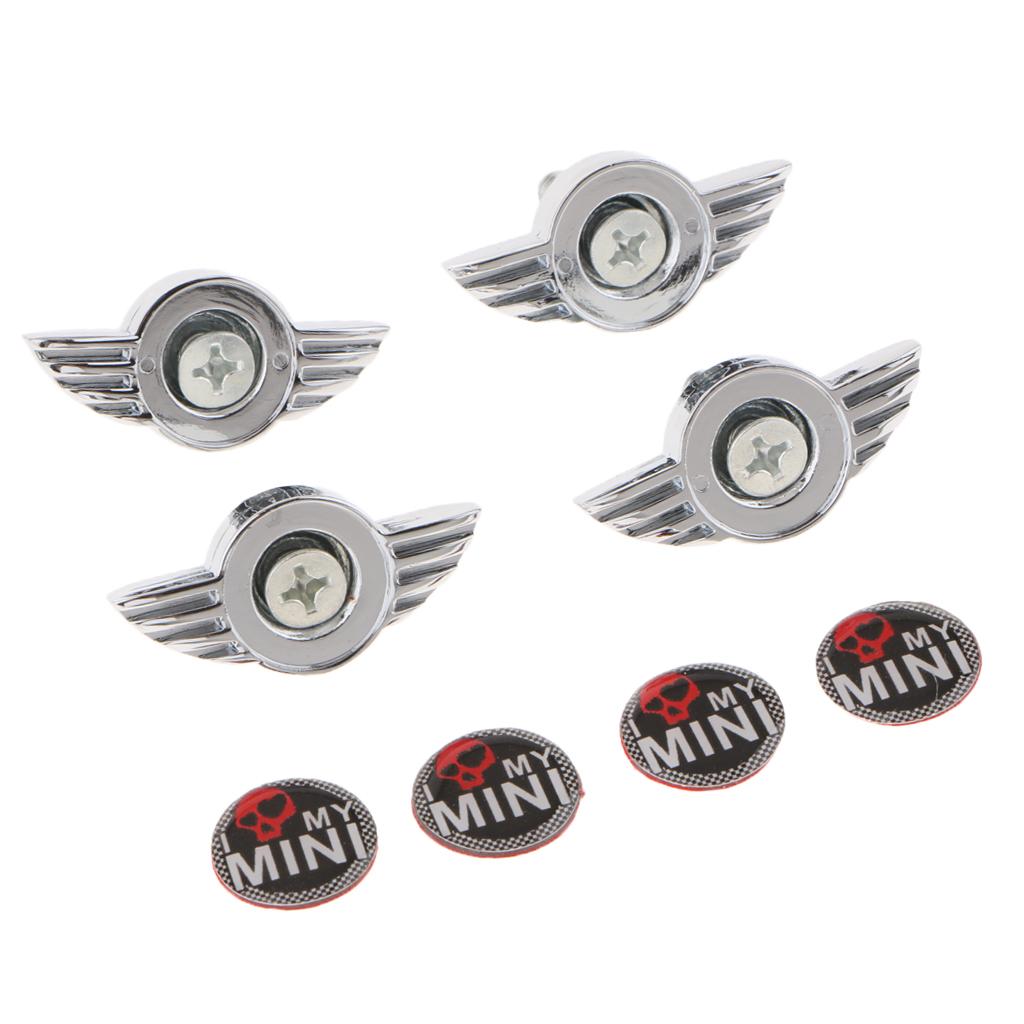 4 Pieces Universal Car Anti-Theft License Plate Fasteners Bolts Screw