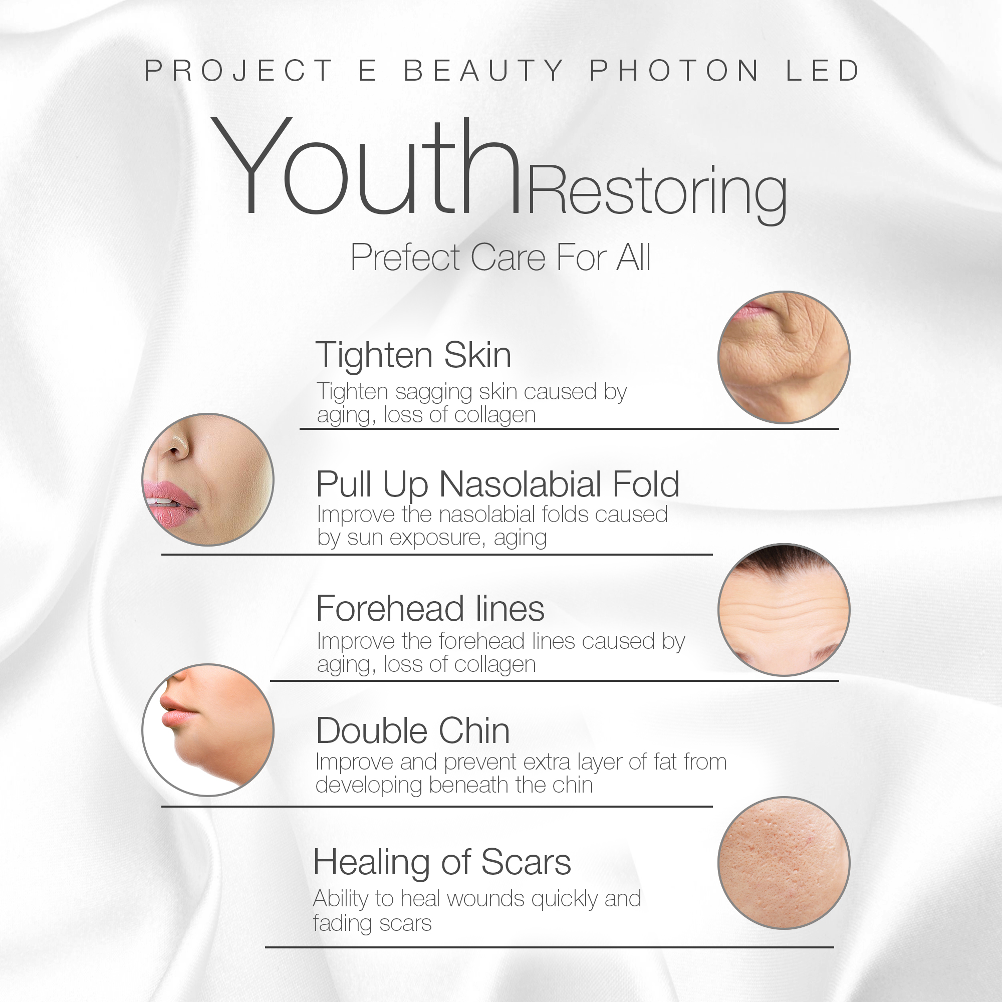 Project E Beauty Red LED+ Liệu pháp chống lão hóa | Collagen boost | Giảm nếp nhăn & nếp nhăn | Thắt chặt da | Cải thiện độ đàn hồi | Da bị tổn thương mặt trời | Tăng cường lưu thông | Fades sẹo mụn