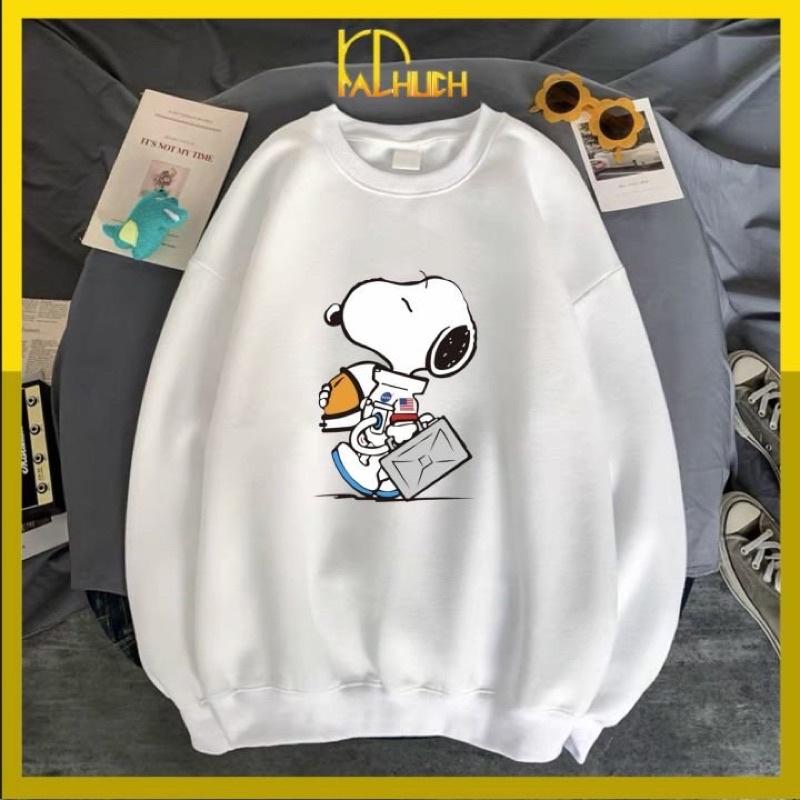 Áo sweater nỉ in snoopy vali dễ thương cho cả nam nữ