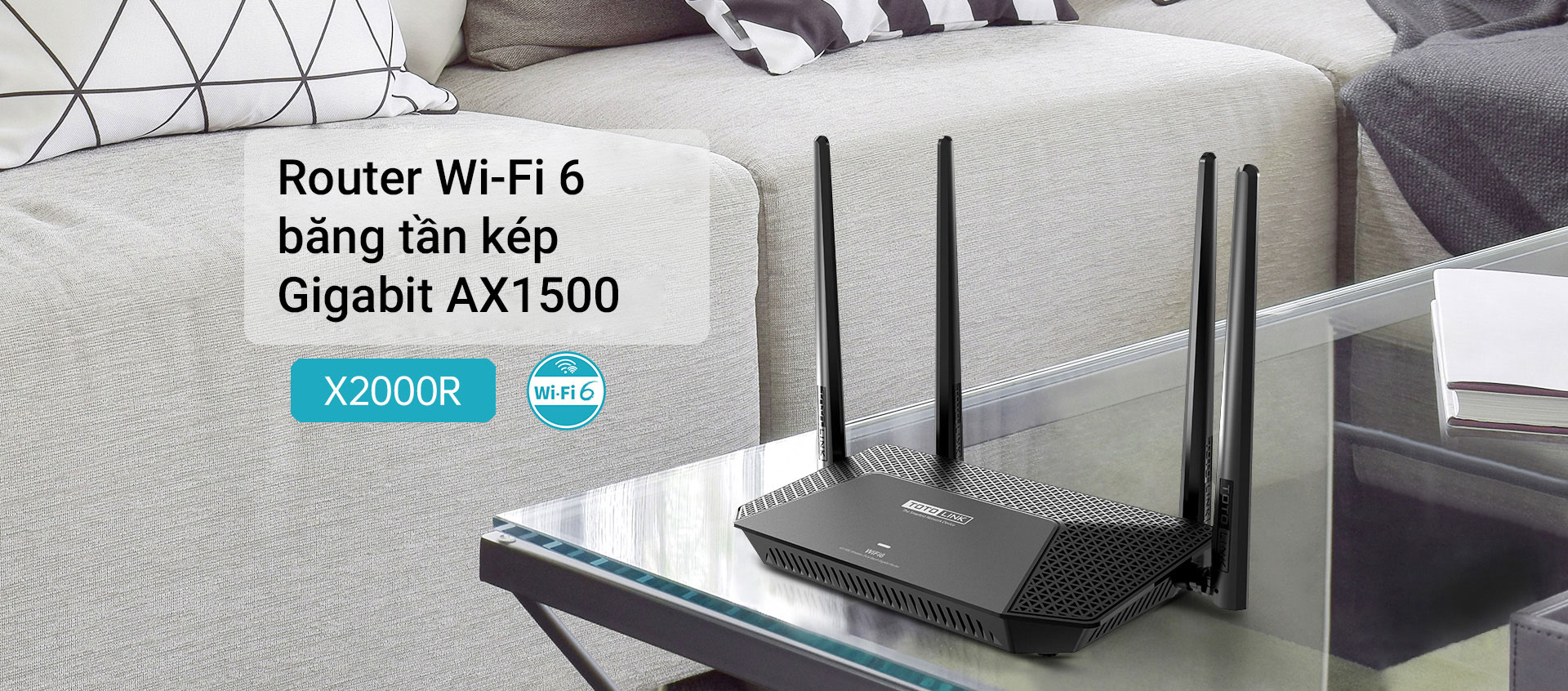 Router Wi-Fi 6 băng tần kép Gigabit AX1500 - X2000R _HÀNG CHÍNH HÃNG