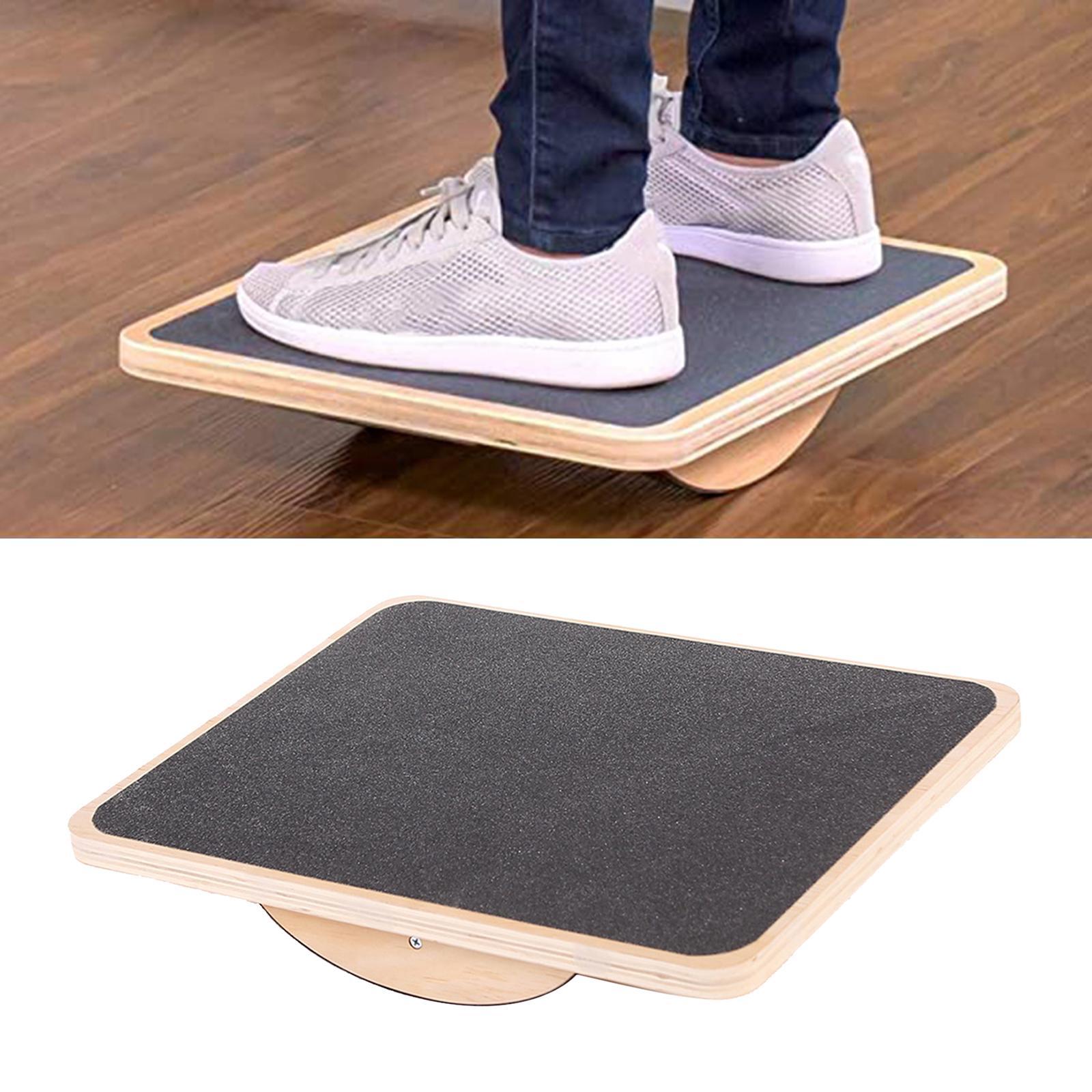 Non-Slip Wooden Wobble Balance Board   Pro Exercise Training