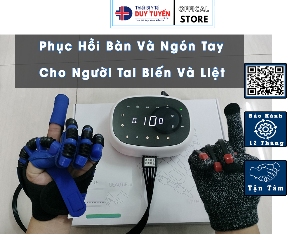 Máy Tập Phục Hồi Bàn Tay Cho Người Liệt Cao Cấp Nhiều Chế Độ Tập Kết Hợp Các Ngón Tay Giúp Người Bệnh Phục Hồi Nhanh