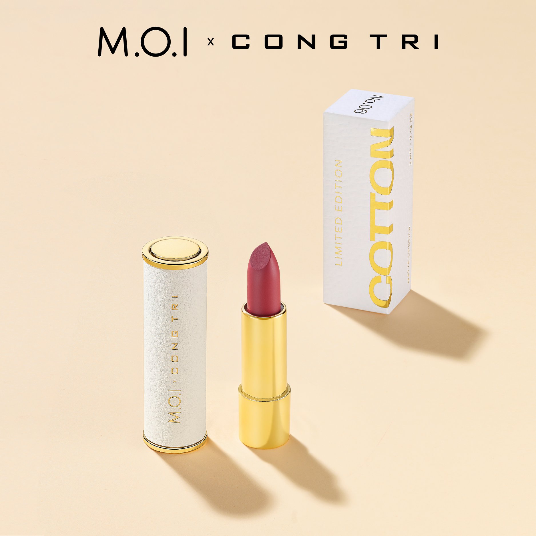 Set 3 Thỏi Son Môi M.O.I Hồ Ngọc Hà Son Thỏi Lì M.O.I x Công Trí (Tặng Túi)