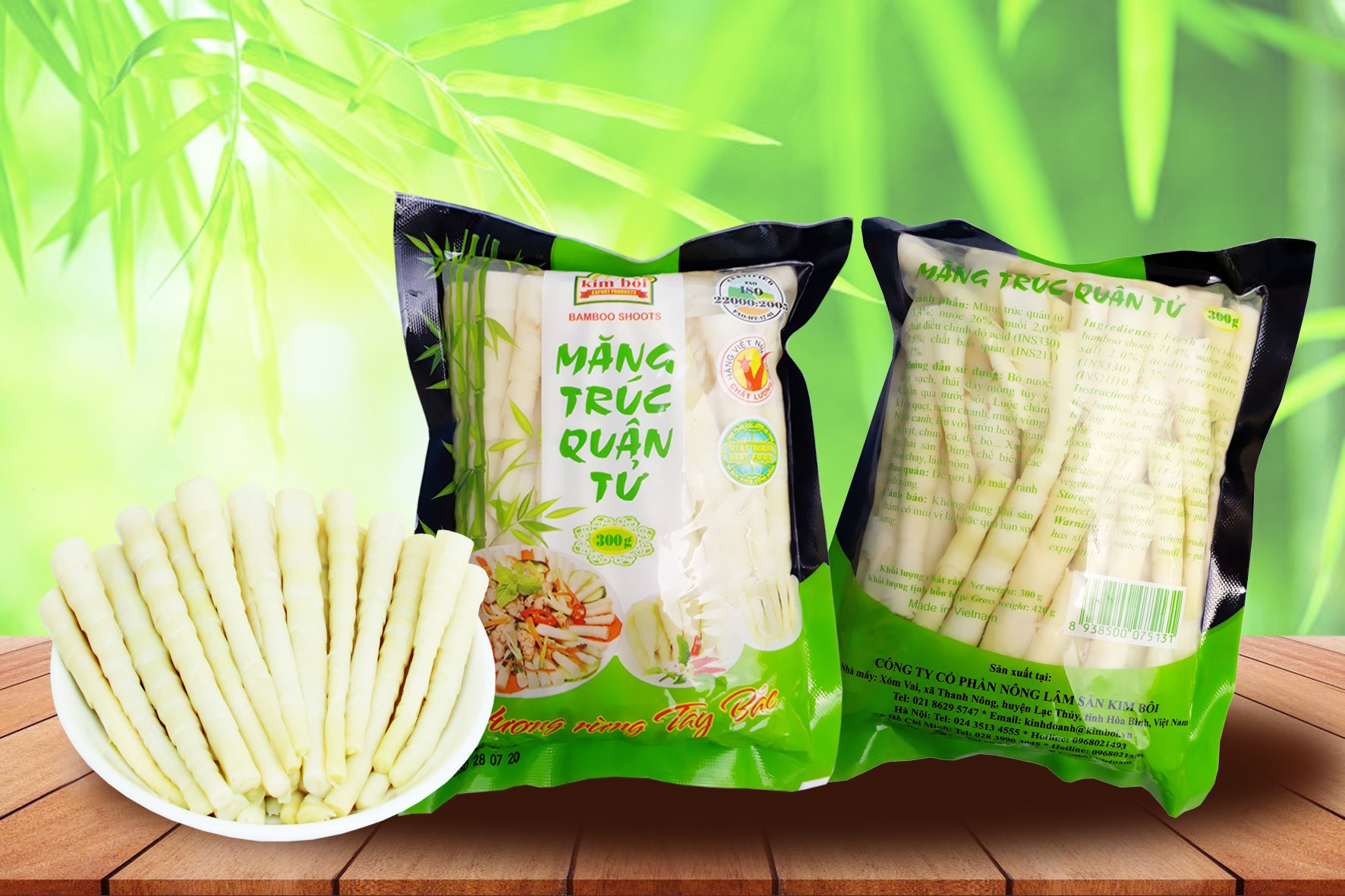 Combo 2 Măng Trúc Quân Tử Kim Bôi 250g