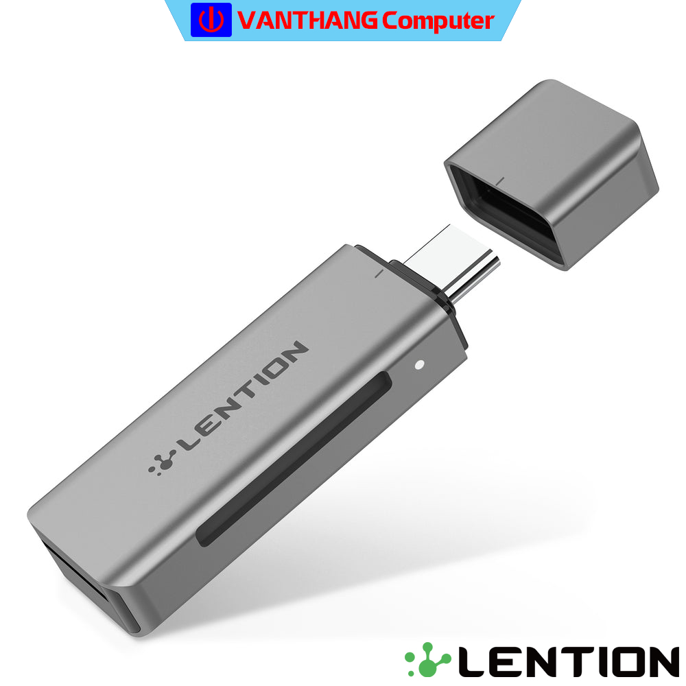 Đầu đọc thẻ nhớ USB Type C Lention C7 - Hàng chính hãng