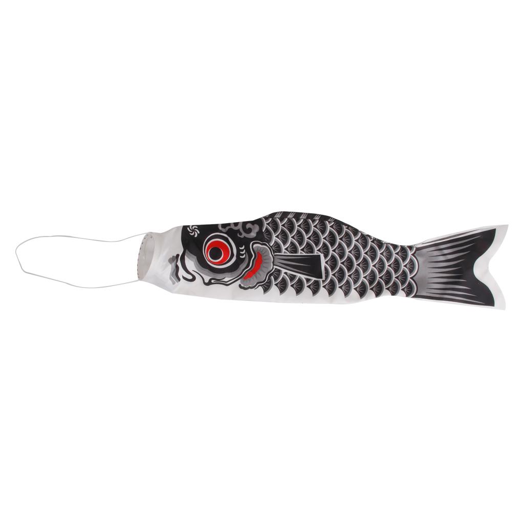 4pcs 16" Koi Nobori Carp Wind Sock Koinobori Fish Kite Flag Hanging Decor