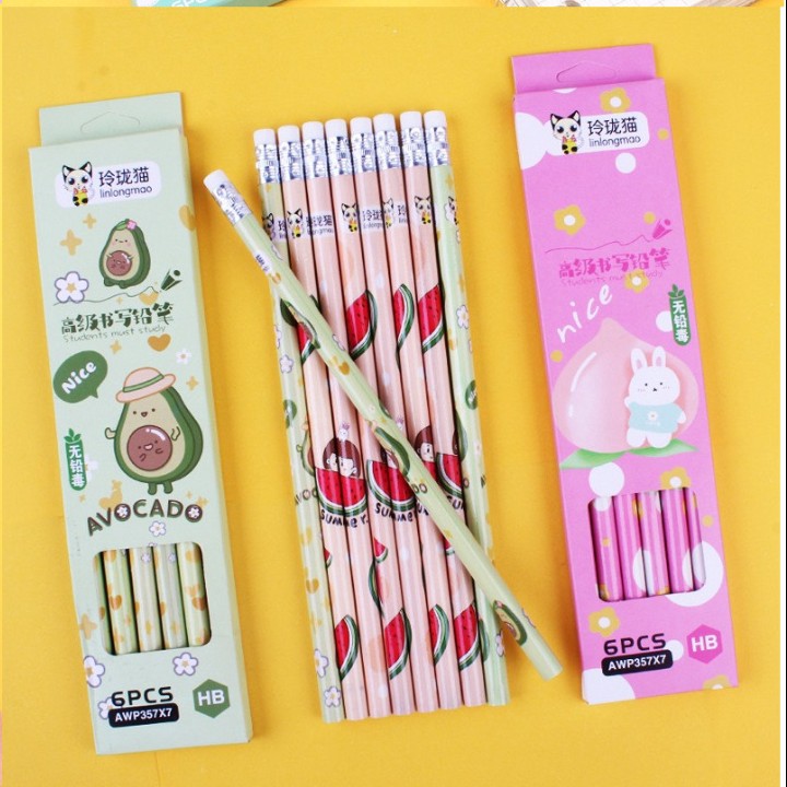 Hộp 6 bút chì chuốt HB6