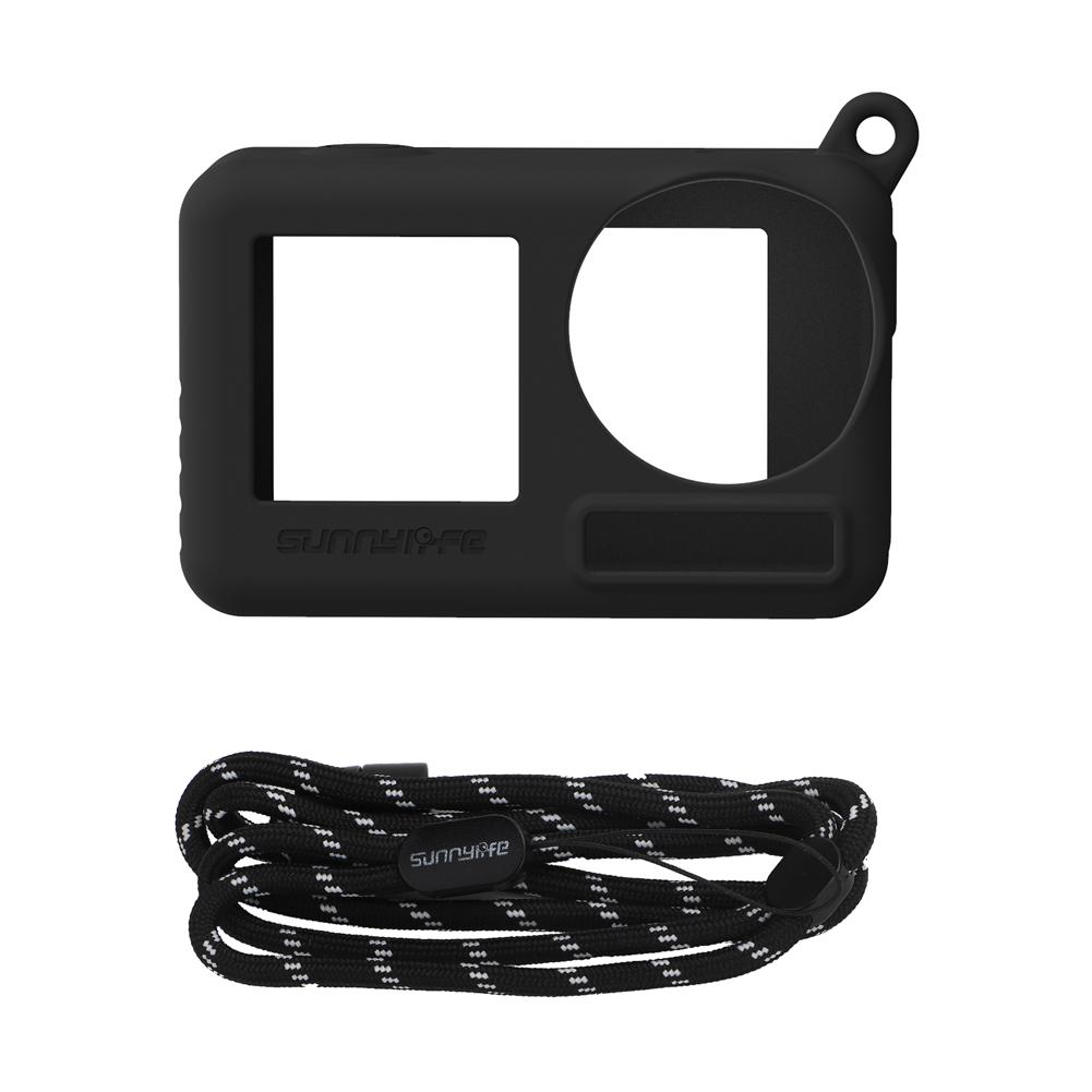 Vỏ bảo vệ bằng silicon Vỏ bảo vệ máy ảnh chống rơi có dây buộc Vỏ bảo vệ máy ảnh Chống trầy xước cho OSMO Action 3
