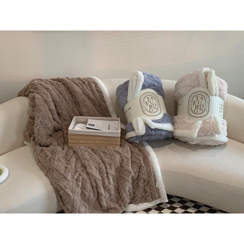 Chăn Lông Cừu, Chăn Len Lông Cừu TAFURONG Loại Mỏng Và Dày Mùa Đông Mẫu Hot Hit 2021