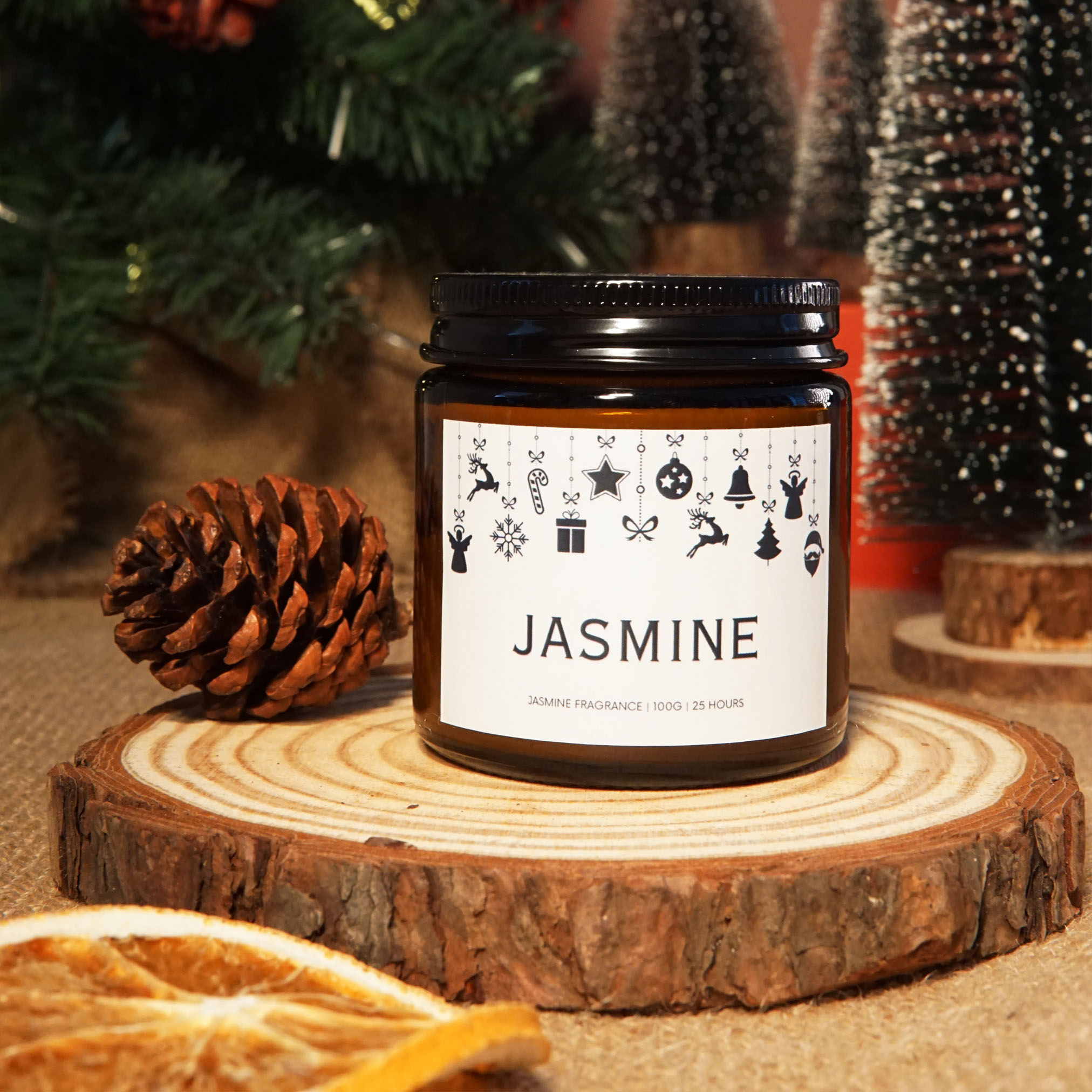 Combo quà tặng 2 Nến thơm Giáng Sinh Size 100g | Nến thơm MOSIDUO Chính Hãng