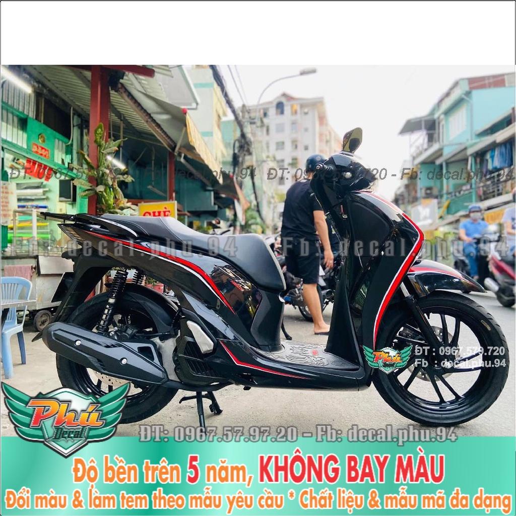 Tem rời Sh 2020 chỉ đỏ xe đen