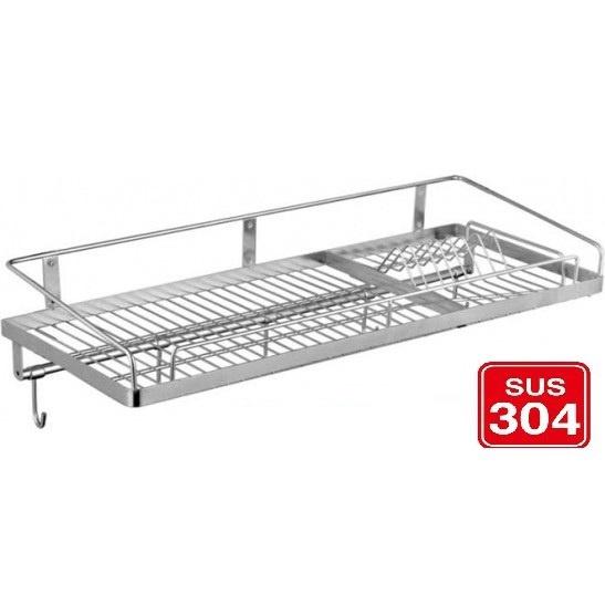 Kệ chén 1 tầng inox 304 - Kệ chén bát bắt vít treo tường 100% Inox 304 -  Rổ úp bát  KC1T5678