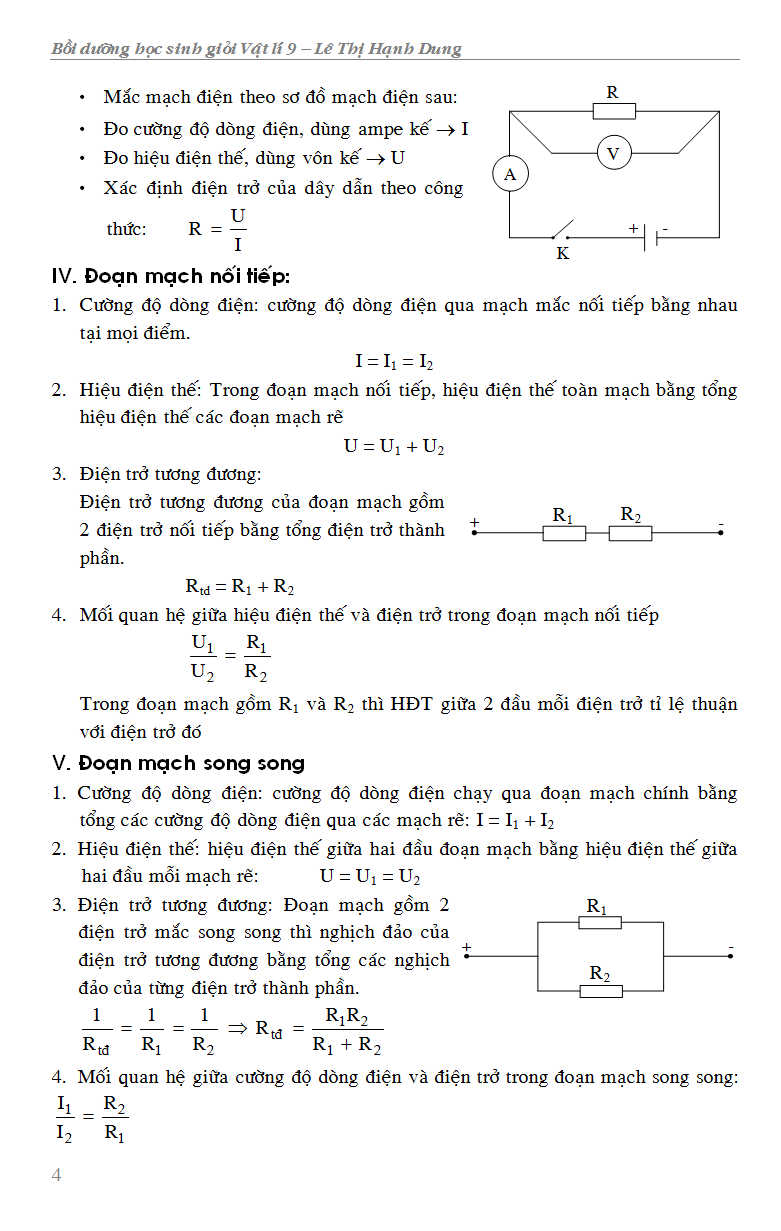 Bồi Dưỡng Học Sinh Giỏi Vật Lý Lớp 9 _KV